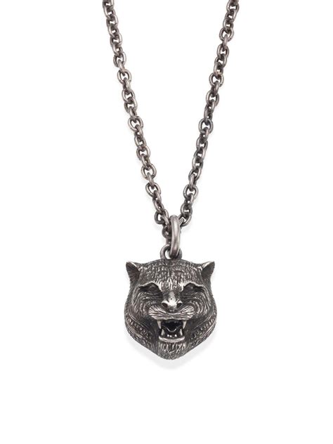 gucci animal necklace|gucci necklace men.